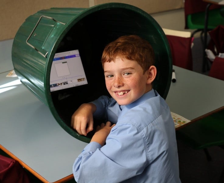 Student with a laptop